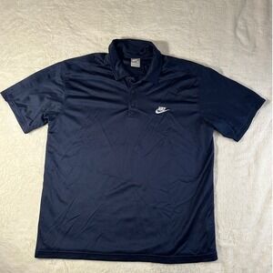 Nike Navy Blue Short Sleeve Golf Polo Shirt Mens XL Dri-FIT Performance